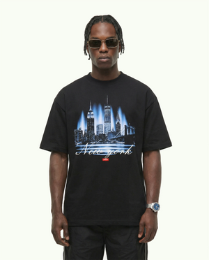 Oversized T Shirt New York Skyline Black