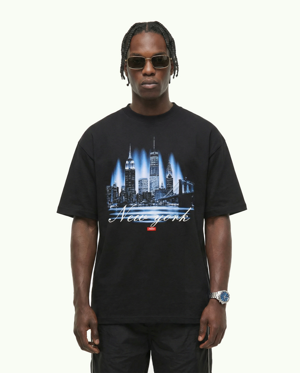 Oversized T Shirt New York Skyline Black