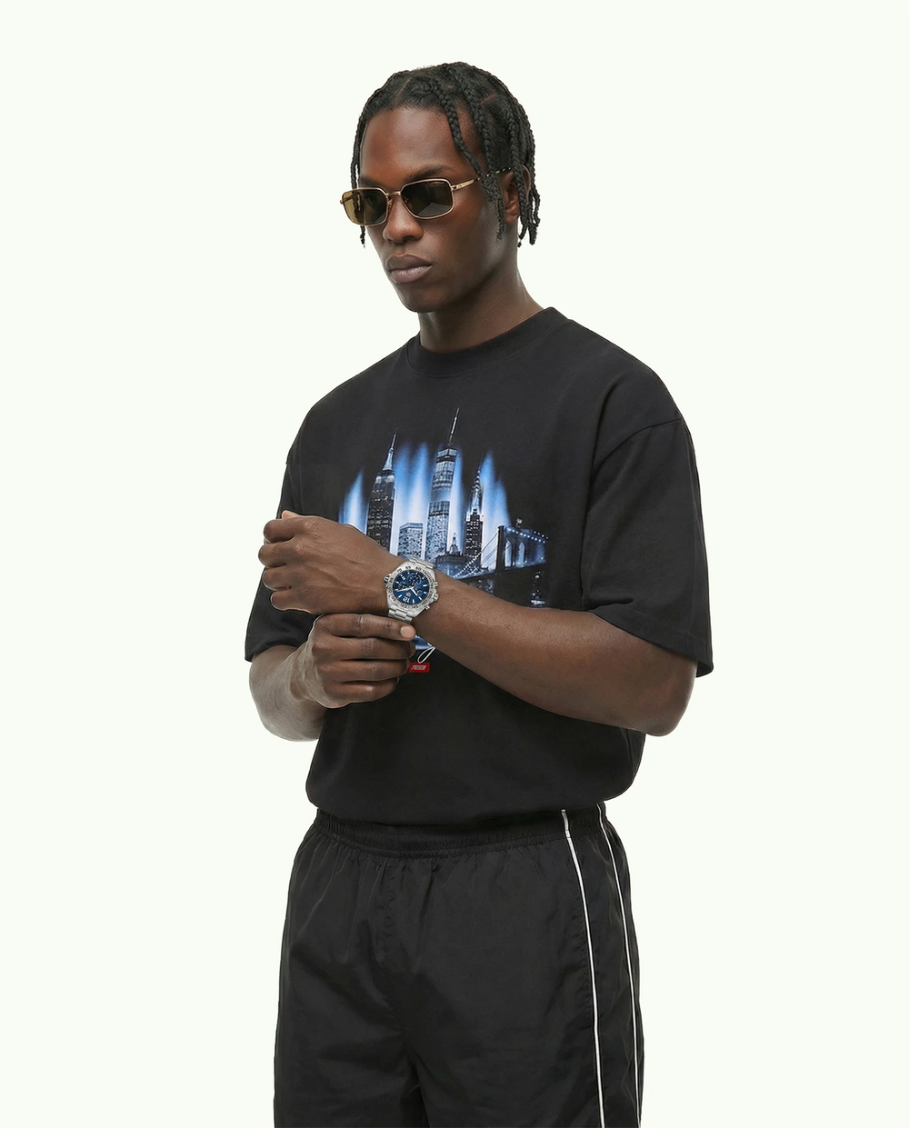 Oversized T Shirt New York Skyline Black
