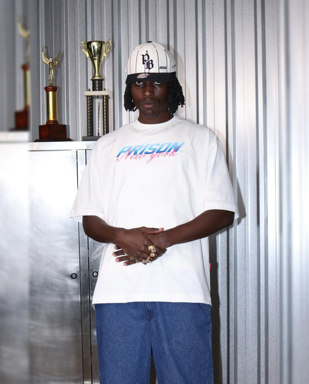 Oversized T Shirt Prison New York Logo