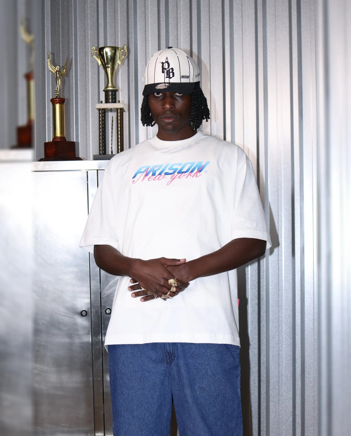 Oversized T Shirt Prison New York Logo