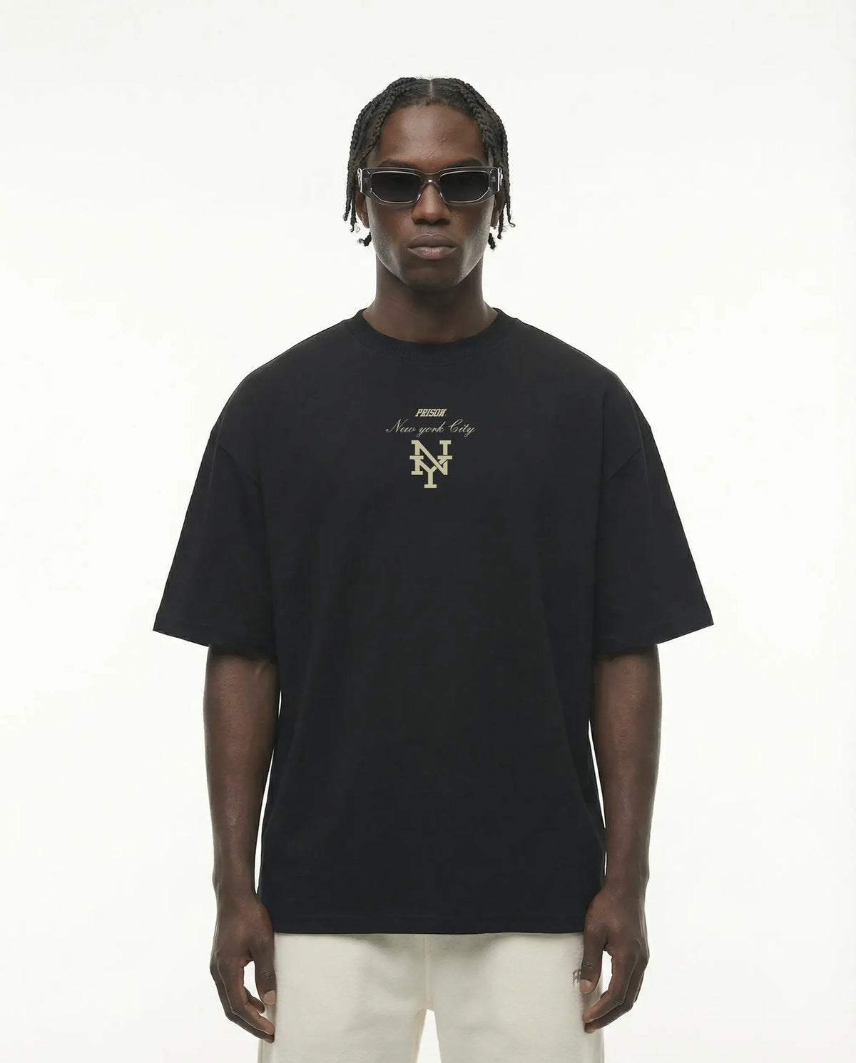 Oversized T Shirt New York Monogram Black