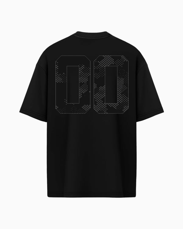 Oversized T Shirt Football 00 Black