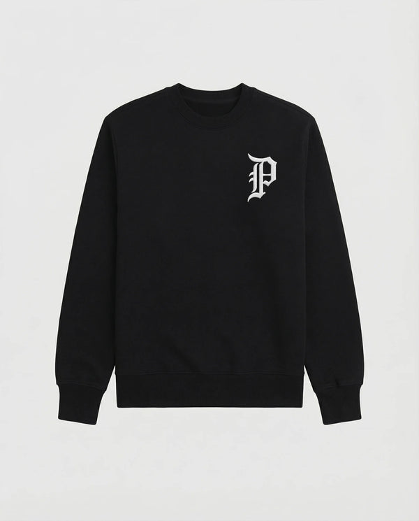 Gothic P Sweatshirt Black