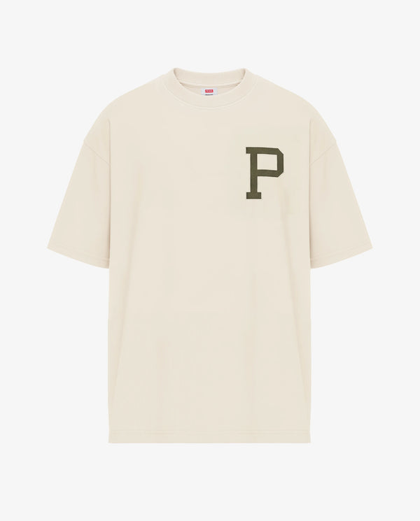 Prison Initial P Tee Off-White