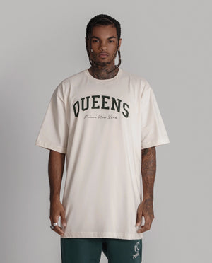 oversized tee Queens Varsity off white