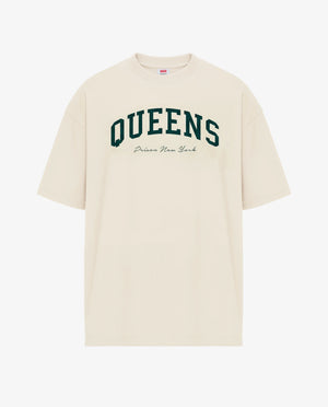 oversized tee Queens Varsity off white