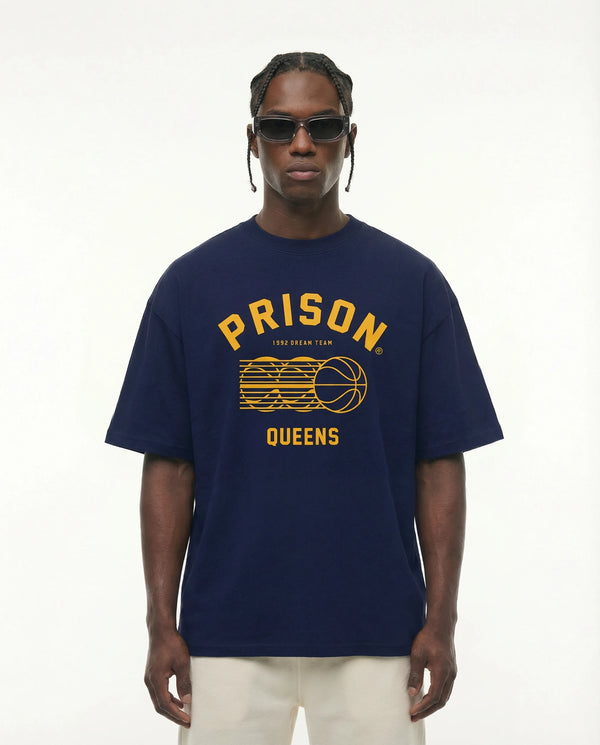 Queens Basketball Shirt Men Navy