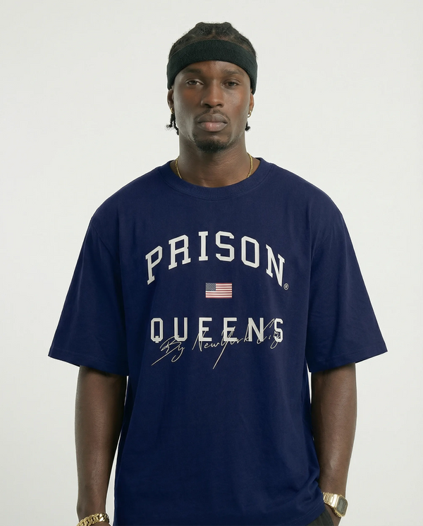 Oversized Prison Queens Navy Blue