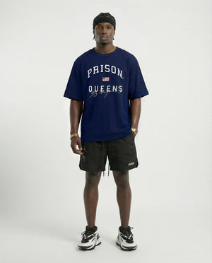 Oversized Prison Queens Navy Blue