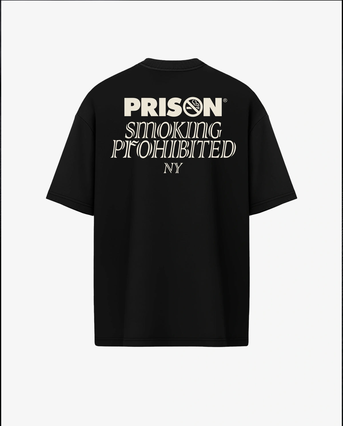 Oversized T Shirt | Prison NY Minimal Logo Black