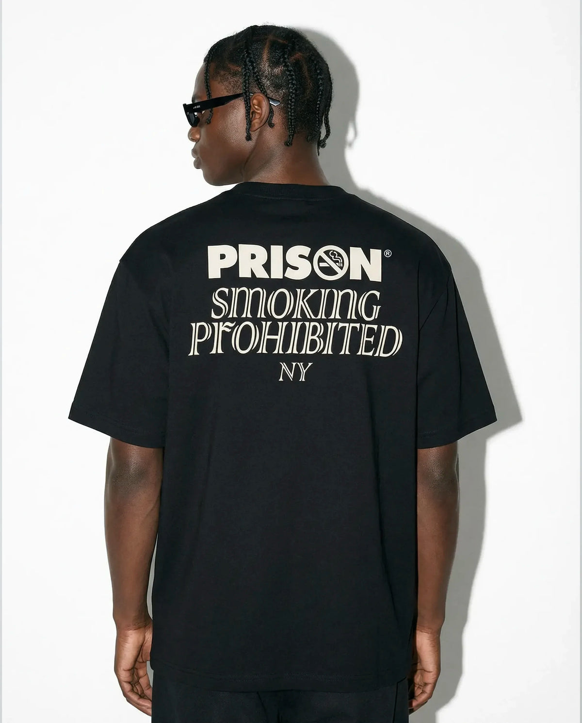 Oversized T Shirt | Prison NY Minimal Logo Black