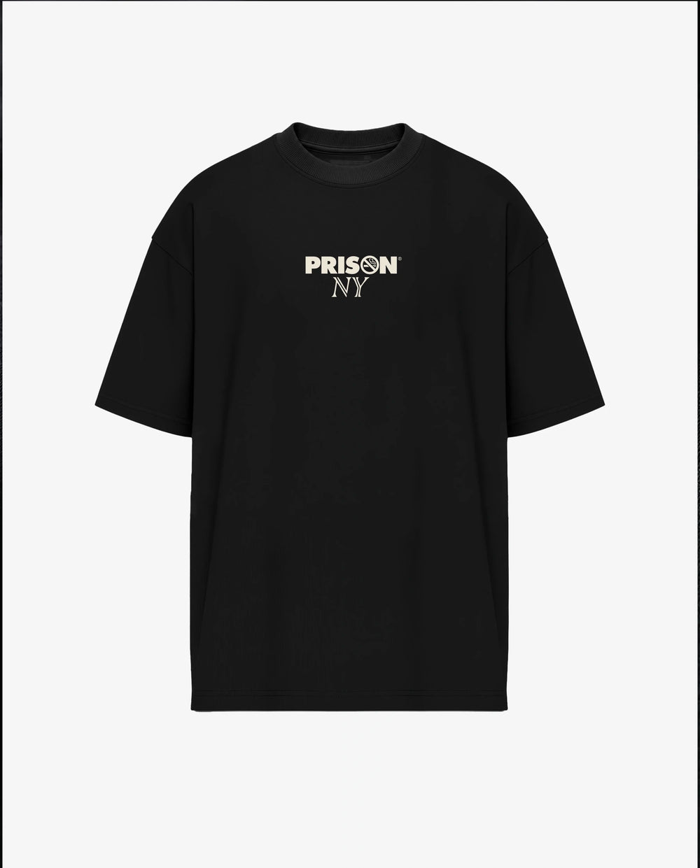 Oversized T Shirt | Prison NY Minimal Logo Black