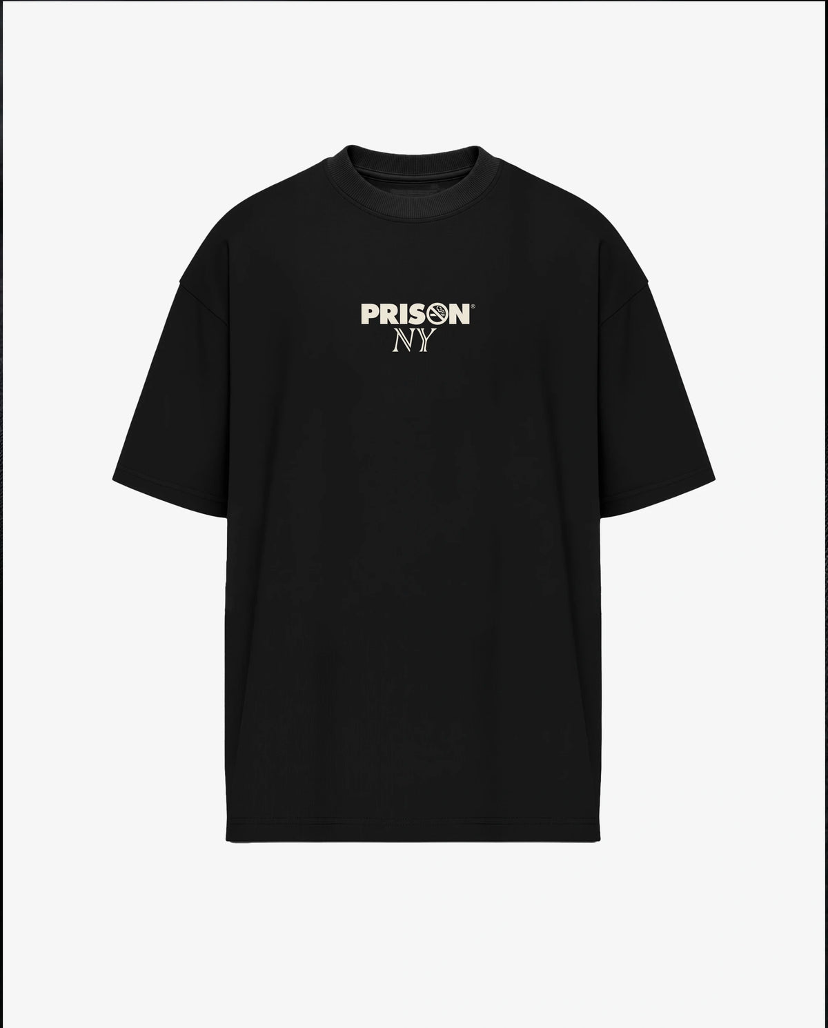 Oversized T Shirt | Prison NY Minimal Logo Black