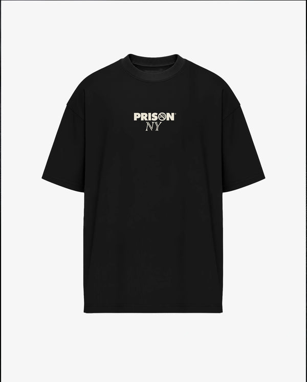 Oversized T Shirt | Prison NY Minimal Logo Black