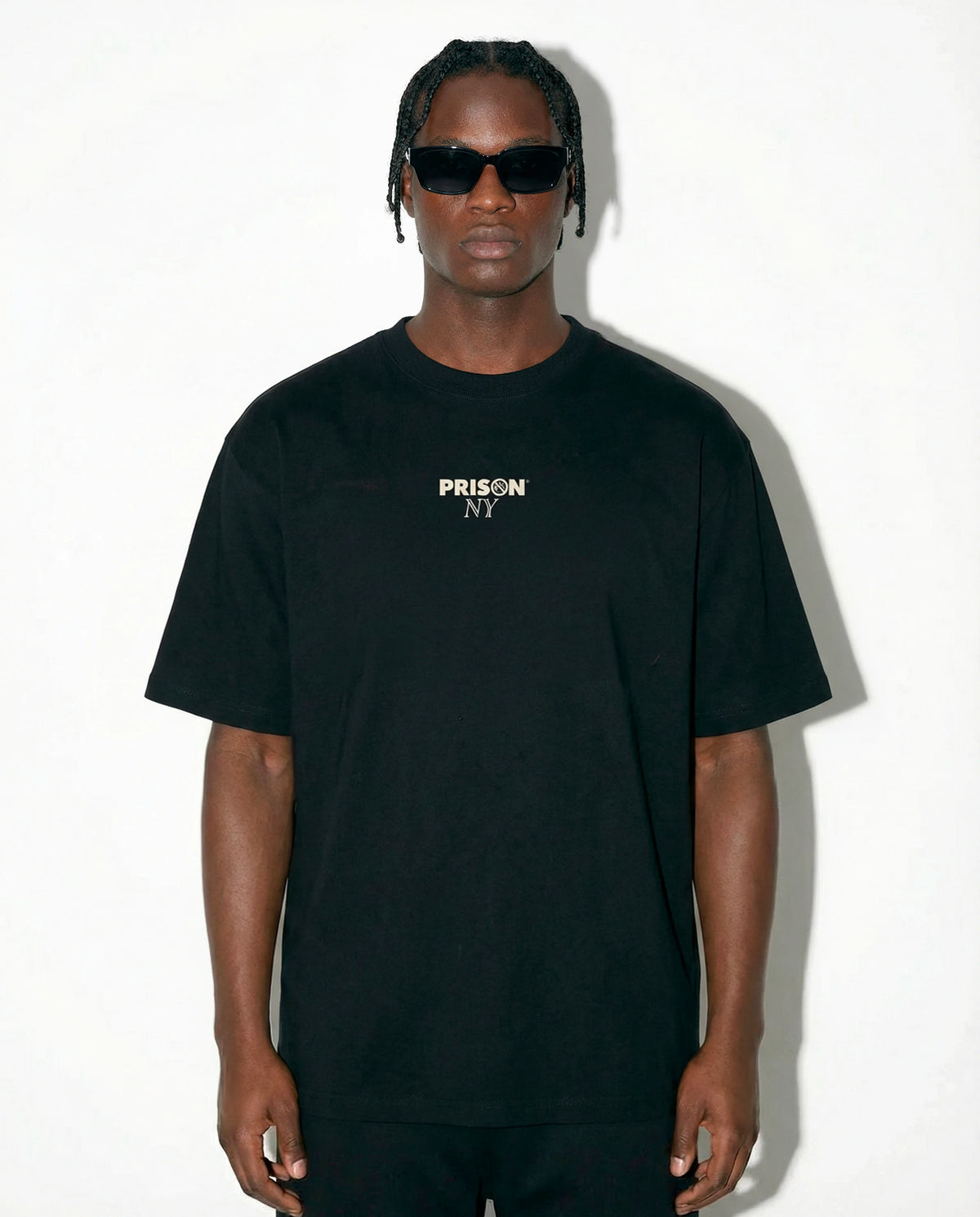 Oversized T Shirt | Prison NY Minimal Logo Black