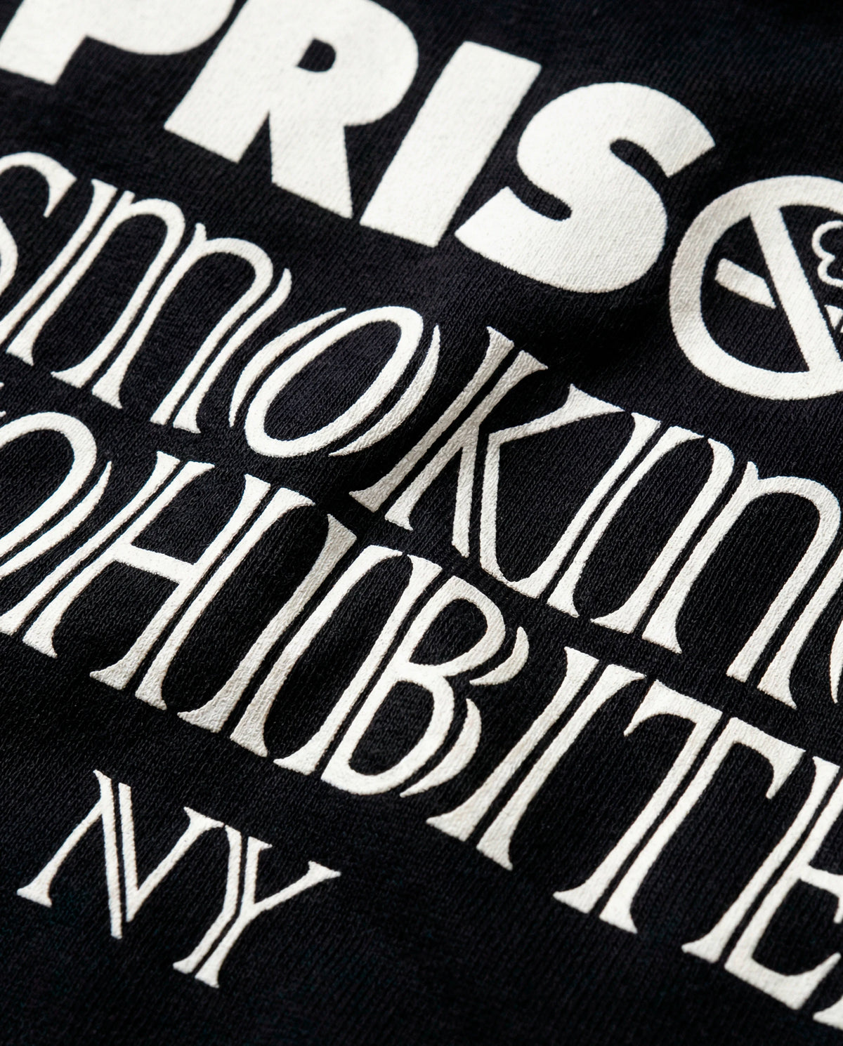 Oversized T Shirt | Prison NY Minimal Logo Black