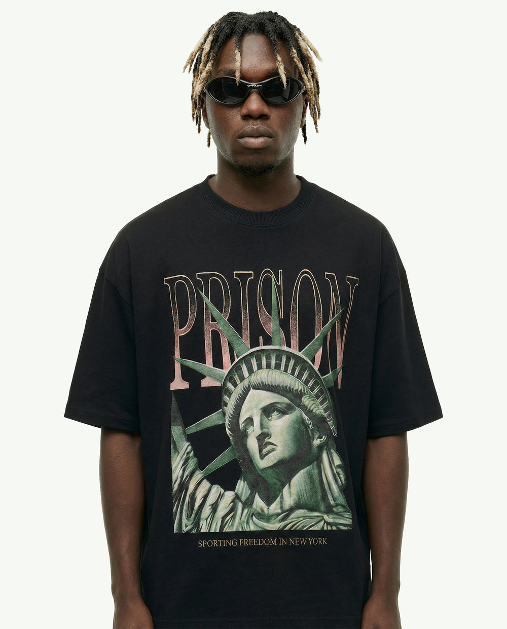 statue of liberty symbols tshirt black