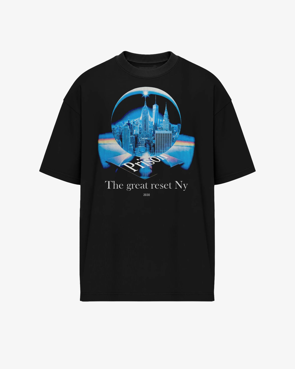 Oversized T Shirt Great Reset NY Black