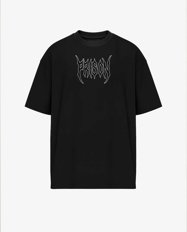 Oversized T Shirt Lightning NYC Skyline Black