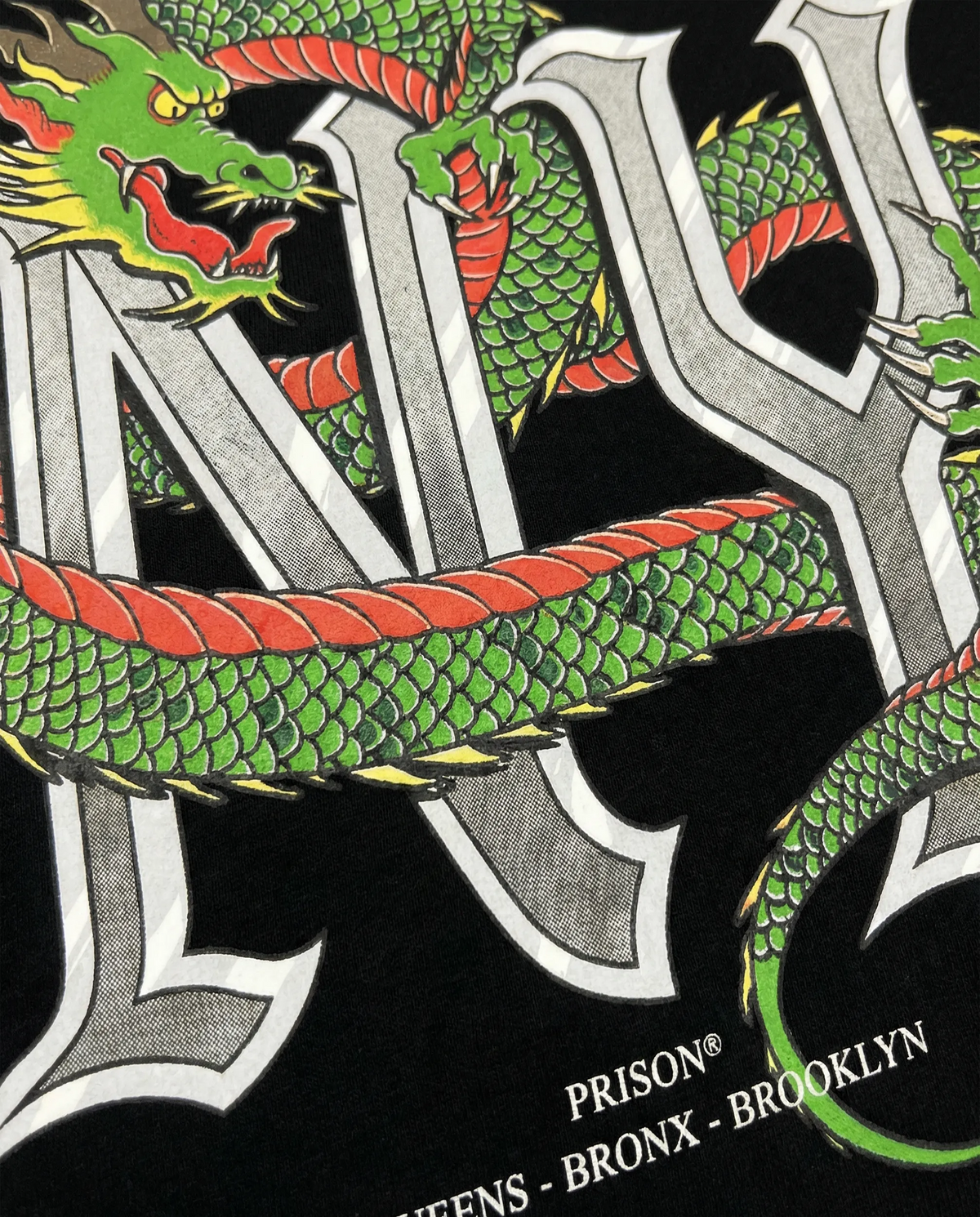Oversized t shirt dragon NY black
