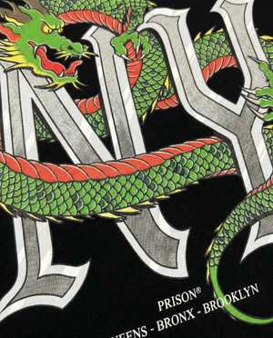 Oversized t shirt dragon NY black