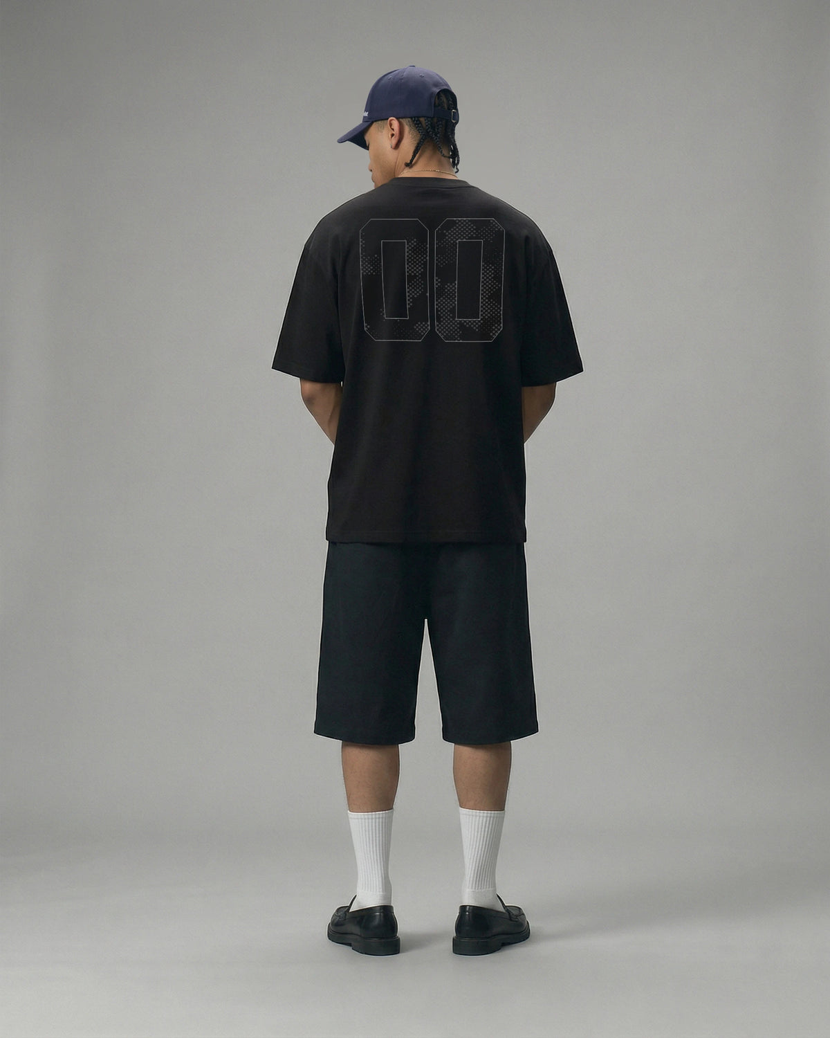 Oversized T Shirt Football 00 Black