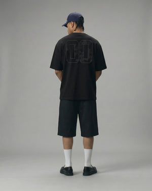 Oversized T Shirt Football 00 Black
