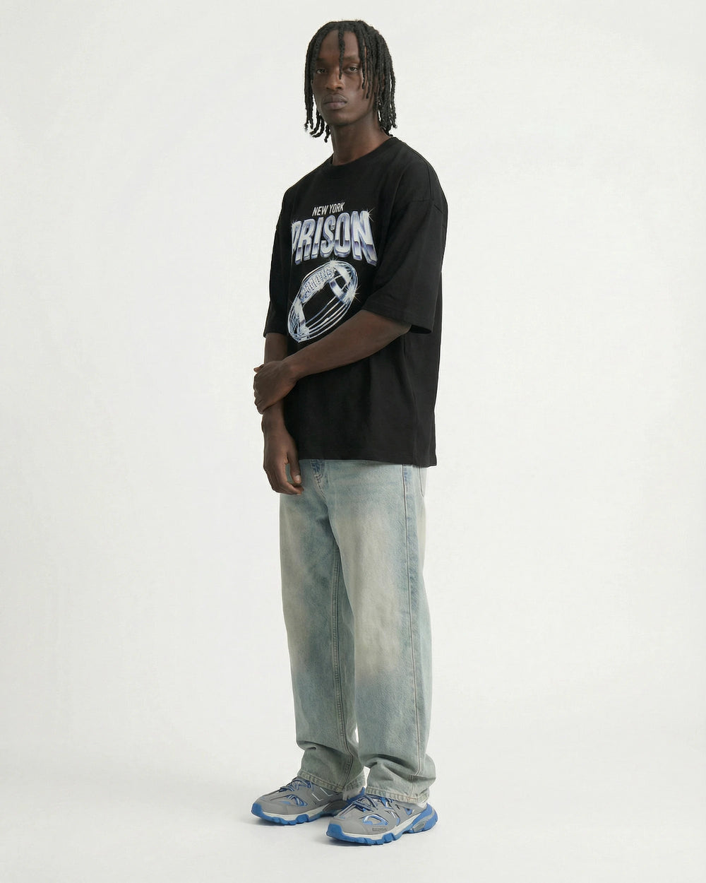 Oversized tshirt New York Football Black
