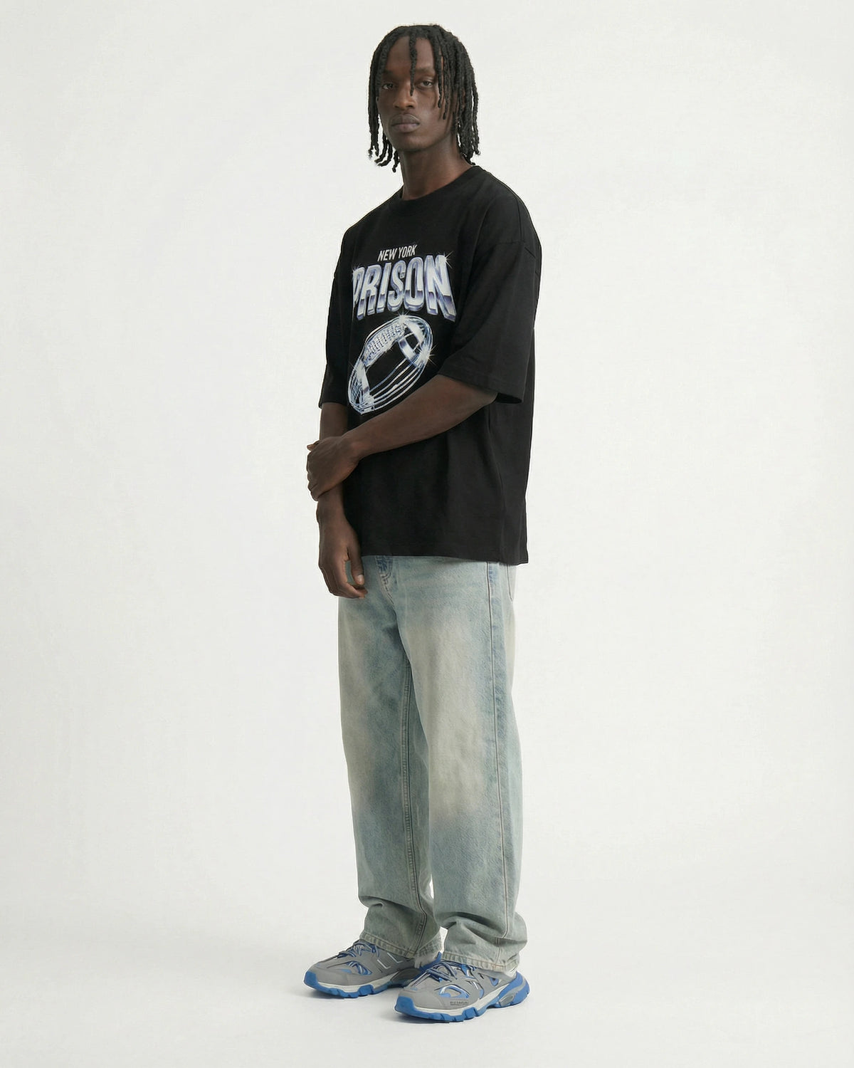 Oversized tshirt New York Football Black