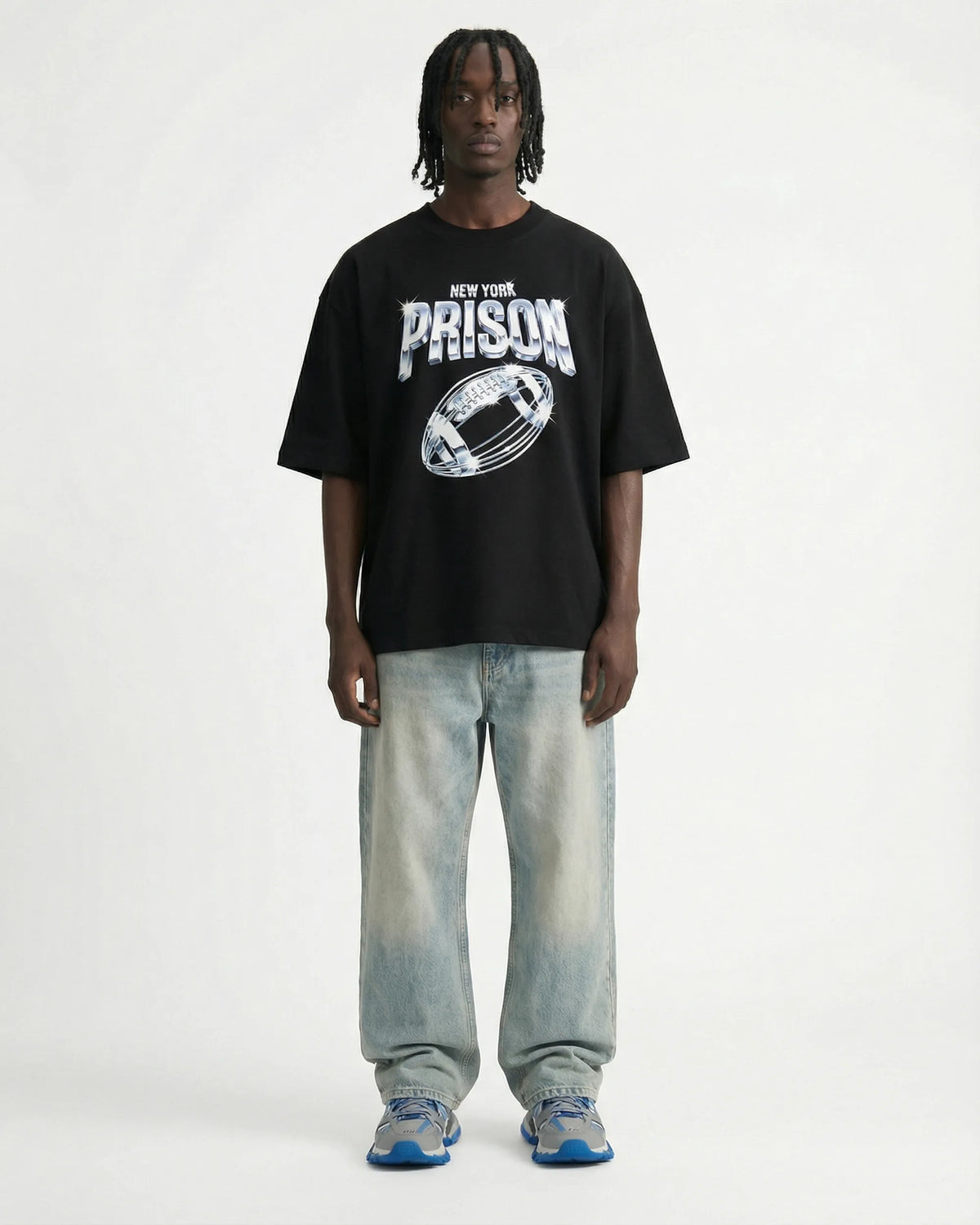 Oversized tshirt New York Football Black