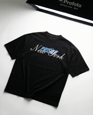 Heavyweight Oversized T Shirt NY Black