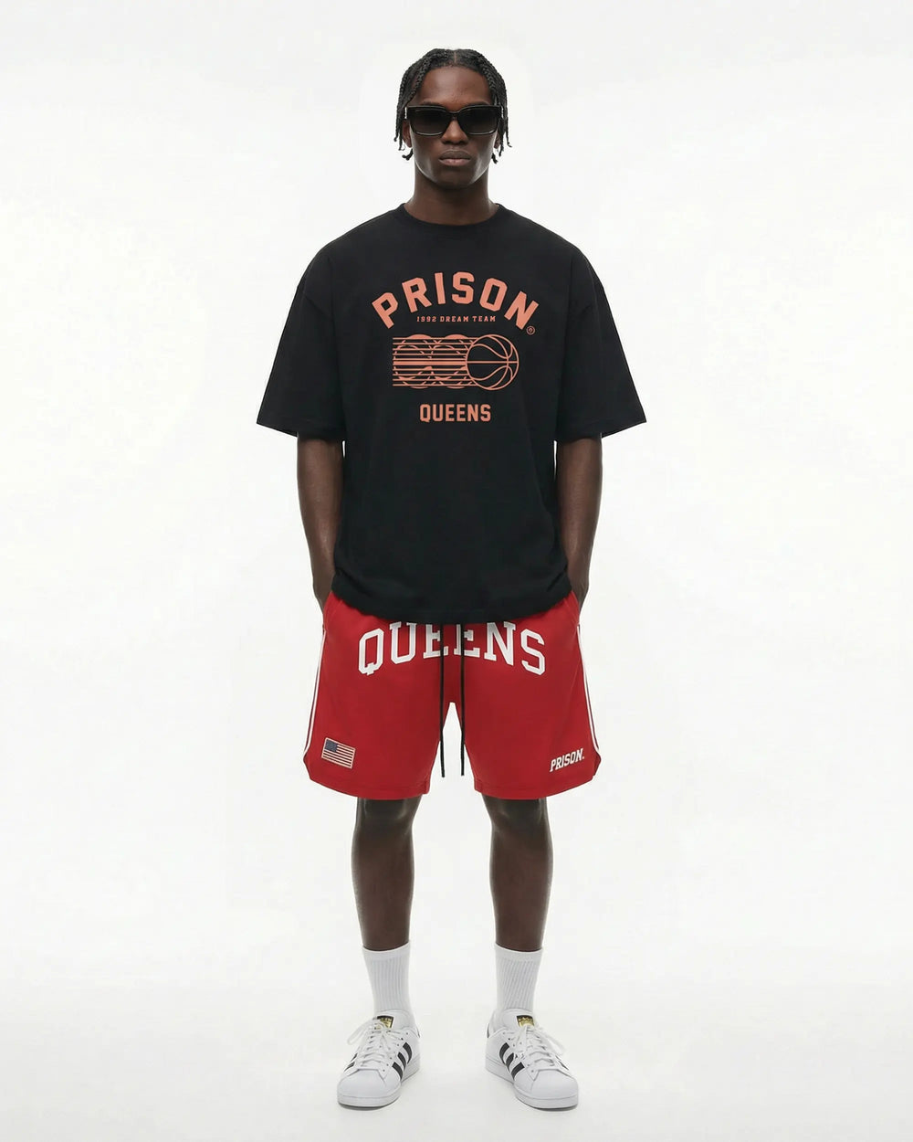 Oversized T Shirt Queens Baseball Black