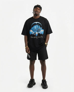 Oversized T Shirt Great Reset NY Black